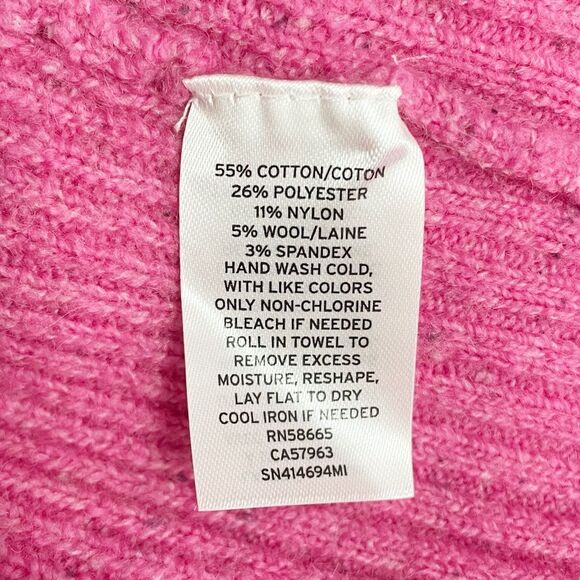 NWT Something Navy Oversized Flecked Crewneck Sweater in Pink Shock Size XS NEW - Picture 14 of 15